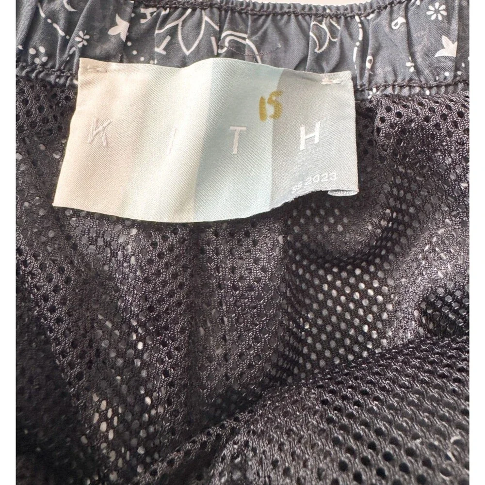 Kith Men’s Paisley Collins Swim Shorts Black Size XS Extra Small